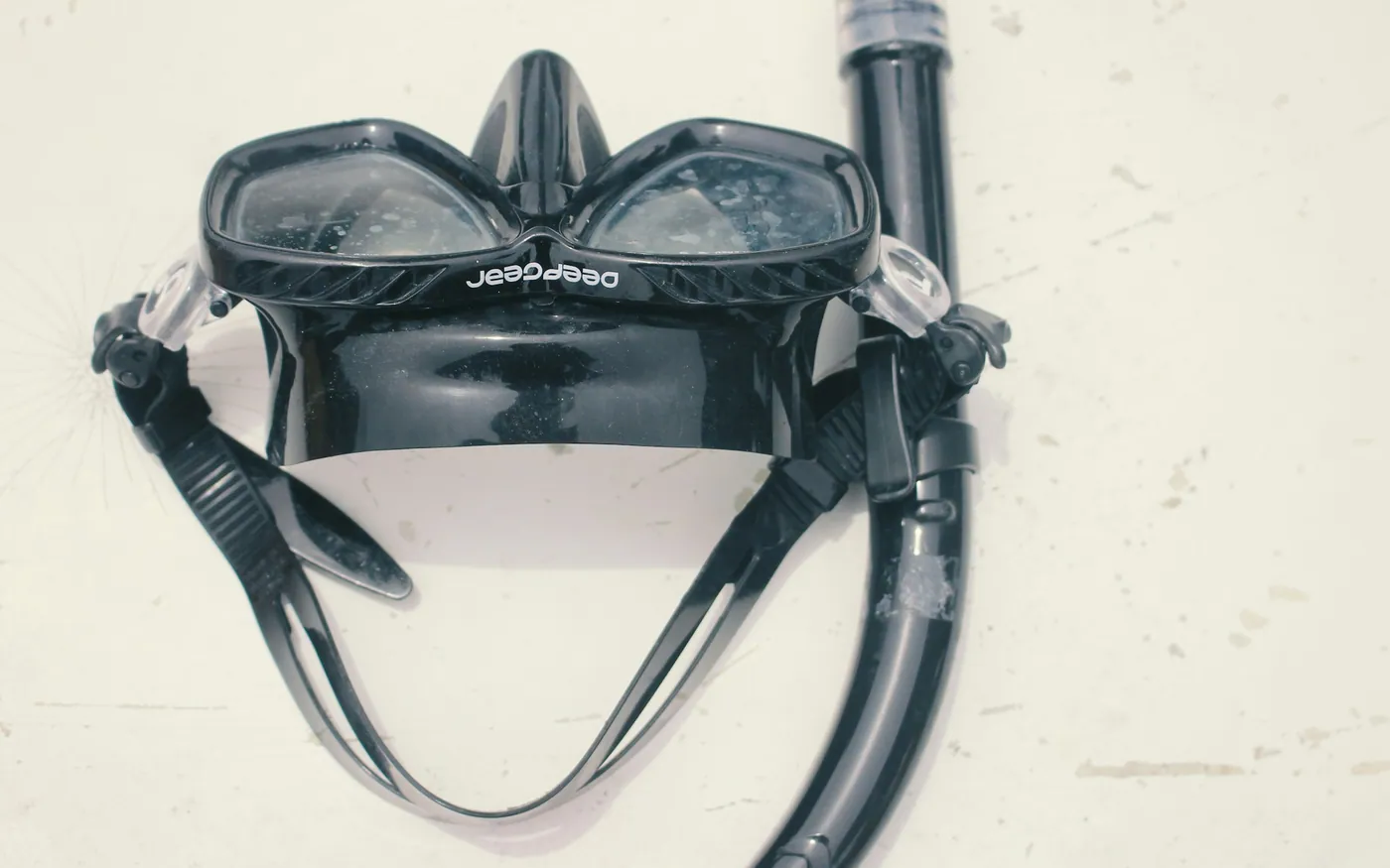 A scuba mask and snorkel, the first pieces of gear most divers buy