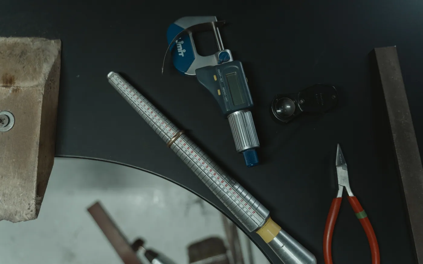 Tools laid out on a bench ready for a repair